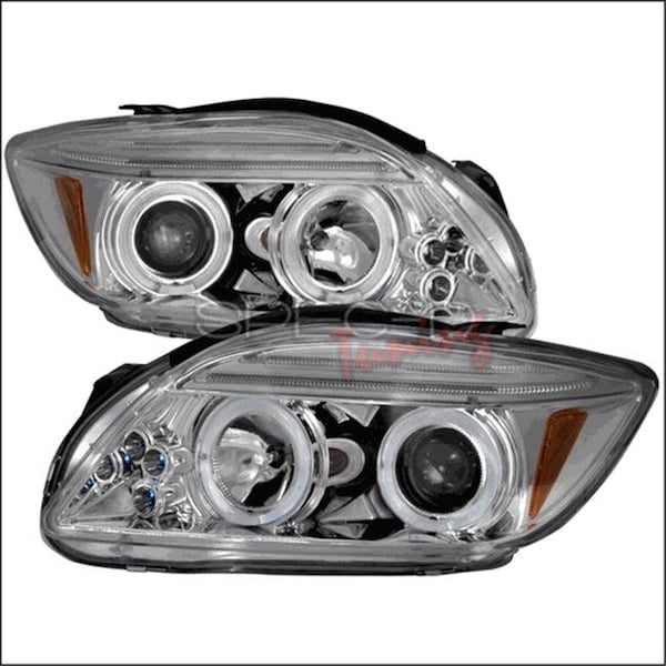 Overtime Halo LED Projector Headlights for 05 to 10 Scion TC; Chrome - 10 x 21 x 25 in. OV526719 - main